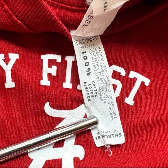 Rabbit Skins “My First Alabama Tee” - 18 Months - Crimson Tide Baby Shirt - Picture 6 of 7